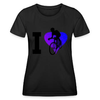 Rennradfahrer Rennradfahren Rennrad Damen - Frauen Funktions-T-Shirt - Schwarz - Vorne - AI Model Female 172 light (172cm)