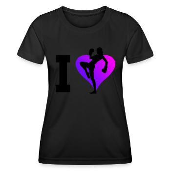 Boxe Kickboxing Kickboxing Hommes Kickboxing Kickboxing - T-shirt sport Femme - noir - Devant - AI Model Female 172 light (172cm)