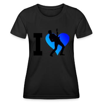 Guitare électronique pour femmes guitare électronique - T-shirt sport Femme - noir - Devant - AI Model Female 172 light (172cm)