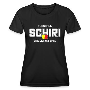 Schiri - Frauen Funktions-T-Shirt - Schwarz - Vorne - AI Model Female 172 light (172cm)