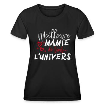 Meilleure mamie de tout l'univers - T-shirt sport Femme - noir - Devant - AI Model Female 172 light (172cm)