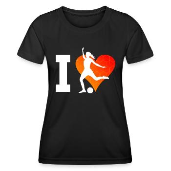 Fussballer Fussballspielen Fussballspieler - Frauen Funktions-T-Shirt - Schwarz - Vorne - AI Model Female 172 light (172cm)