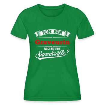 Graveur Graveurin Gravur Graveure Meistergraveur - Frauen Funktions-T-Shirt - Kelly Green - Vorne - AI Model Female 172 dark (172cm)