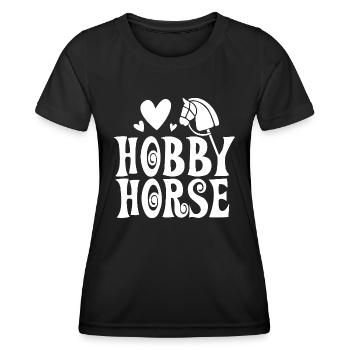 Cheval de loisir - Cheval de loisir - Équitation - Cadeau - T-shirt sport Femme - noir - Devant - AI Model Female 172 light (172cm)