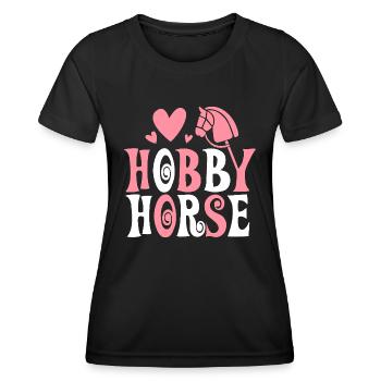 Cheval de loisir - Cheval de loisir - Équitation - Cadeau - T-shirt sport Femme - noir - Devant - AI Model Female 172 light (172cm)