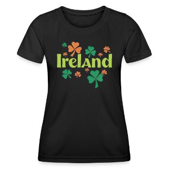 Irlande - T-shirt sport Femme - noir - Devant - AI Model Female 172 light (172cm)