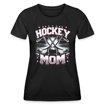 Maman de hockey - T-shirt sport Femme - noir - Devant - AI Model Female 172 light (172cm)
