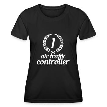 Contrôleurs aériens - T-shirt sport Femme - noir - Devant - AI Model Female 172 light (172cm)