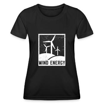 Énergie éolienne - T-shirt sport Femme - noir - Devant - AI Model Female 172 light (172cm)