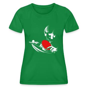 Ping-pong - T-shirt sport Femme - vert - Devant - AI Model Female 172 dark (172cm)