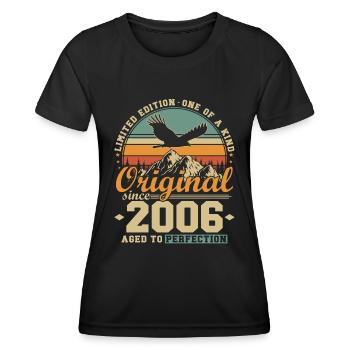 Original Since 2006 Vintage Birthday Gift - Women's Functional T-Shirt - black - Front - AI Model Female 172 light (172cm)