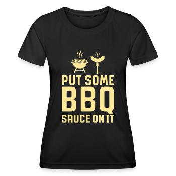 Lustiger Grill Spruch Für Die Barbecue Party - Frauen Funktions-T-Shirt - Schwarz - Vorne - AI Model Female 172 light (172cm)