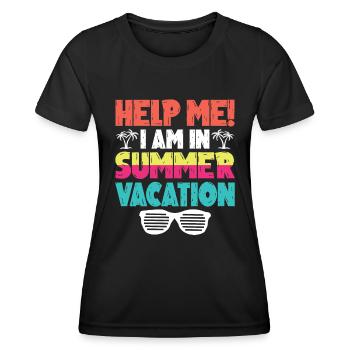 Hilf Mir Ich Bin In Den Sommerferien - Frauen Funktions-T-Shirt - Schwarz - Vorne - AI Model Female 172 light (172cm)