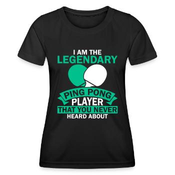 Ich Bin Der Legendäre Ping Pong Spieler - Frauen Funktions-T-Shirt - Schwarz - Vorne - AI Model Female 172 light (172cm)