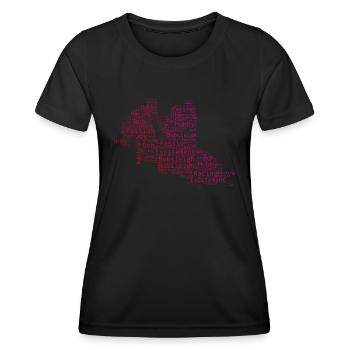Bobsport Bob Bob fahren Damen Herren Zweierbob - Frauen Funktions-T-Shirt - Schwarz - Vorne - AI Model Female 172 light (172cm)
