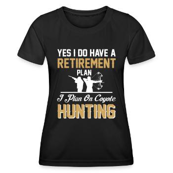 Oui, j’ai une chasse au régime de retraite - T-shirt sport Femme - noir - Devant - AI Model Female 172 light (172cm)