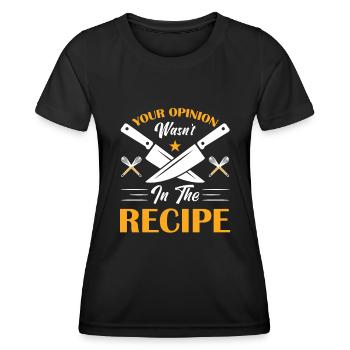 Votre avis n’était pas dans la recette - T-shirt sport Femme - noir - Devant - AI Model Female 172 light (172cm)