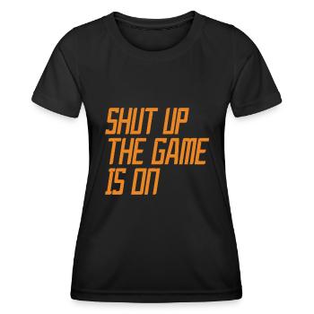 Be quiet the game starts - American Football - Women's Functional T-Shirt - black - Front - AI Model Female 172 light (172cm)