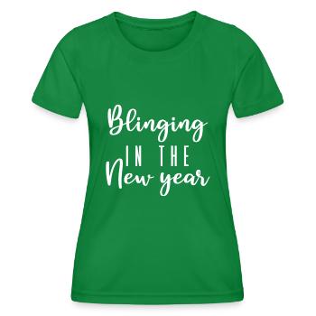 Glitzernd Im Neuen Jahr - Frauen Funktions-T-Shirt - Kelly Green - Vorne - AI Model Female 172 dark (172cm)