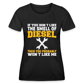 Wenn Sie Den Geruch Von Diesel Nicht Mögen - Frauen Funktions-T-Shirt - Schwarz - Vorne - AI Model Female 172 light (172cm)