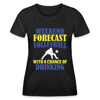Prédiction du week-end Volleyball avec une chance - T-shirt sport Femme - noir - Devant - AI Model Female 172 light (172cm)