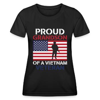 Stolzer Enkel Eines Vietnam Veteranen - Frauen Funktions-T-Shirt - Schwarz - Vorne - AI Model Female 172 light (172cm)