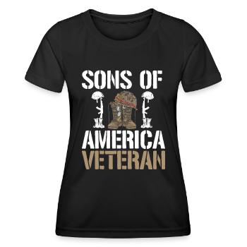 Sons of America's Veteran - Women's Functional T-Shirt - black - Front - AI Model Female 172 light (172cm)