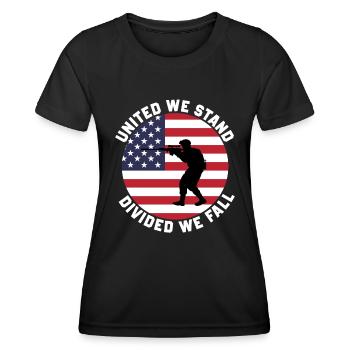 United we stand divided, we fall - Women's Functional T-Shirt - black - Front - AI Model Female 172 light (172cm)