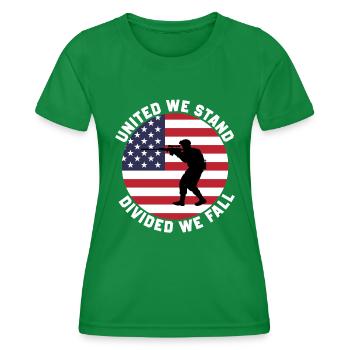 Vereint Stehen Wir Geteilt Fallen Wir - Frauen Funktions-T-Shirt - Kelly Green - Vorne - AI Model Female 172 dark (172cm)