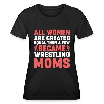 Alle Frauen Sind Gleich Außer Die Wrestling Mütter - Frauen Funktions-T-Shirt - Schwarz - Vorne - AI Model Female 172 light (172cm)