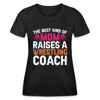 Le meilleur type de maman éduque un lutteur - T-shirt sport Femme - noir - Devant - AI Model Female 172 light (172cm)