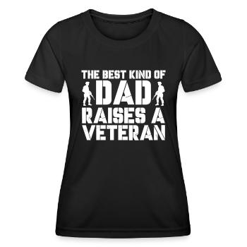Le meilleur type de père élève un ancien combattant - T-shirt sport Femme - noir - Devant - AI Model Female 172 light (172cm)