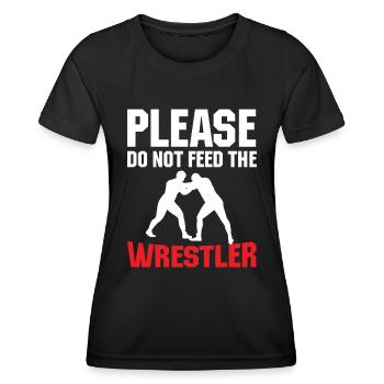 Bitte Füttern Sie Den Wrestler Nicht - Frauen Funktions-T-Shirt - Schwarz - Vorne - AI Model Female 172 light (172cm)