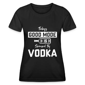 Die Gute Mode Von Heute Wird Von Wodka Gesponsert - Frauen Funktions-T-Shirt - Schwarz - Vorne - AI Model Female 172 light (172cm)