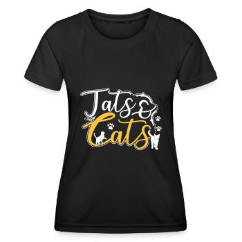 Tats & Katzen - Frauen Funktions-T-Shirt - Schwarz - Vorne - AI Model Female 172 light (172cm)