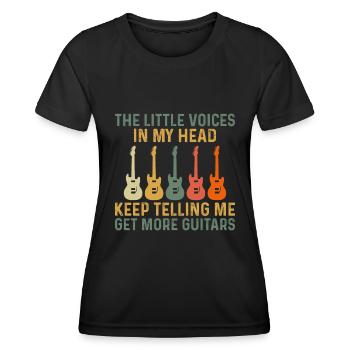 Die Kleinen Stimmen In Meinem Kopf Sagen Mir - Frauen Funktions-T-Shirt - Schwarz - Vorne - AI Model Female 172 light (172cm)