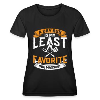 L’un est mon massage barbecue le moins préféré - T-shirt sport Femme - noir - Devant - AI Model Female 172 light (172cm)