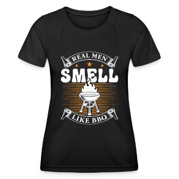 Echte Männer Riechen Nach Bbq - Frauen Funktions-T-Shirt - Schwarz - Vorne - AI Model Female 172 light (172cm)