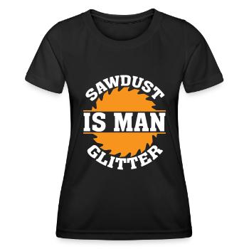 La scie à scie est une paillette mâle - T-shirt sport Femme - noir - Devant - AI Model Female 172 light (172cm)