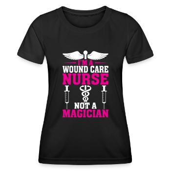 Je suis une infirmière spécialiste des plaies, pas une sorcière - T-shirt sport Femme - noir - Devant - AI Model Female 172 light (172cm)