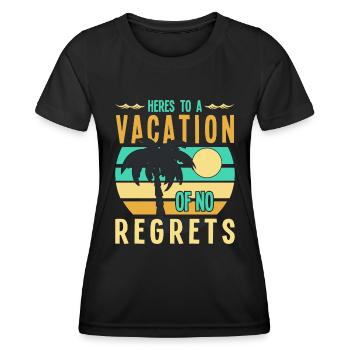 Pour des vacances sans regrets - T-shirt sport Femme - noir - Devant - AI Model Female 172 light (172cm)