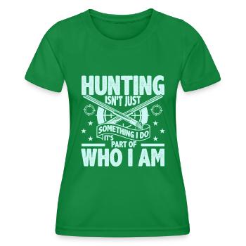 La chasse n’est pas seulement quelque chose que je fais, cela fait partie - T-shirt sport Femme - vert - Devant - AI Model Female 172 dark (172cm)