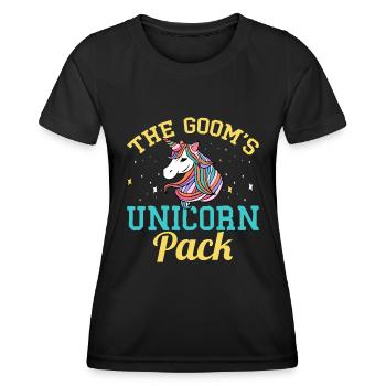 Le paquet licorne pour le marié - T-shirt sport Femme - noir - Devant - AI Model Female 172 light (172cm)
