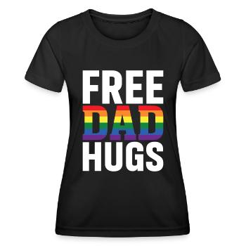 Free Dad Hugs - Women's Functional T-Shirt - black - Front - AI Model Female 172 light (172cm)