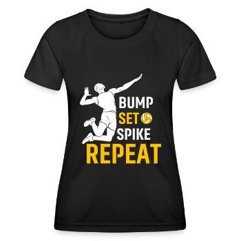 Bump Set Spike Repeat - T-shirt sport Femme - noir - Devant - AI Model Female 172 light (172cm)