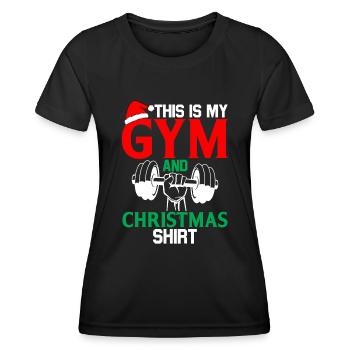 Das Ist Mein Fitnessstudio Und Mein Weihnachts - Frauen Funktions-T-Shirt - Schwarz - Vorne - AI Model Female 172 light (172cm)