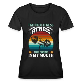 Ich Bin In Fitness Fitness Dieser Keks In Meinen - Frauen Funktions-T-Shirt - Schwarz - Vorne - AI Model Female 172 light (172cm)