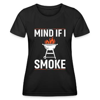 Puis-je fumer ? - T-shirt sport Femme - noir - Devant - AI Model Female 172 light (172cm)