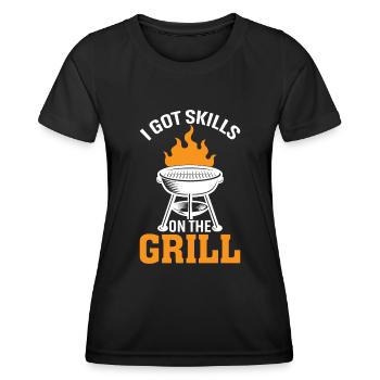 Ich Habe Fähigkeiten Auf Dem Grill - Frauen Funktions-T-Shirt - Schwarz - Vorne - AI Model Female 172 light (172cm)