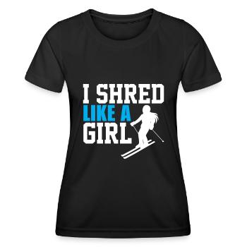 Ich Fetze Wie Ein Mädchen - Frauen Funktions-T-Shirt - Schwarz - Vorne - AI Model Female 172 light (172cm)